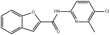 N-(5-chloro-6-methyl-2-pyridinyl)-1-benzofuran-2-carboxamide 结构式