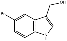 (5-溴-1H-吲哚-3-基)甲醇 结构式