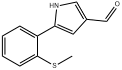 5-[2-(甲硫基)苯基]-1H-吡咯-3-甲醛, 928324-87-2, 结构式