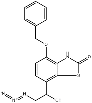 7-(2-azido-1-hydroxyethyl)-4-(benzyloxy)benzo[d]thiazol-2(3H)-one, 928663-80-3, 结构式