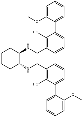 N,N'-Bis[3-(2-methoxyphenyl)-2-hydroxybenzyl](1R,2R)-1,2-cyclohexanediamine Structure