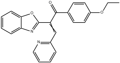 (2E)-2-(1,3-benzoxazol-2-yl)-1-(4-ethoxyphenyl)-3-(pyridin-2-yl)prop-2-en-1-one,929823-19-8,结构式