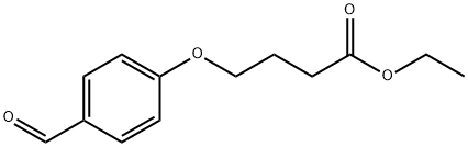 4-(4-ホルミルフェノキシ)ブタン酸エチル 化学構造式