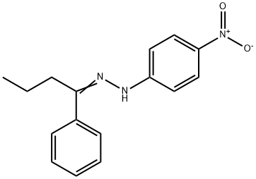 1-(4-nitrophenyl)-2-(1-phenylbutylidene)hydrazine Structure
