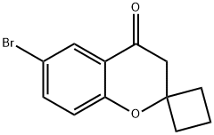 6-溴螺[苯并二氢吡喃-2,1-环丁烷]-4-酮 结构式