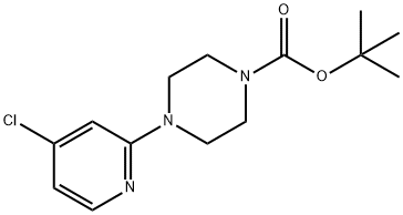 4-(4-氯吡啶-2-基)哌啶-1-甲酸叔丁基酯 结构式