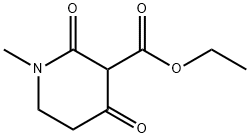 1-甲基-2,4-二氧代-3-哌啶羧酸乙酯 结构式