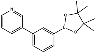 3-[3-(4,4,5,5-四甲基-1,3,2-二氧代硼戊环-2-基)苯基]吡啶, 939430-30-5, 结构式