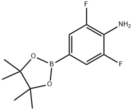 2,6-Difluoro-4-(4,4,5,5-Tetramethyl-1,3,2-Dioxaborolan-2-Yl)Aniline Struktur