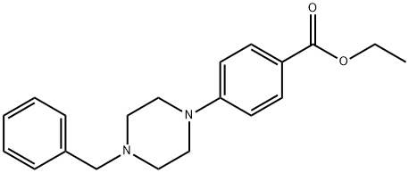4-(4-苄基哌嗪基)苯甲酸乙酯, 94038-25-2, 结构式