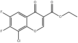8-Chloro-6,7-difluoro-4-oxo-4H-chromene-3-carboxylic acid ethyl ester Structure