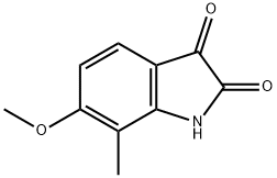 6-methoxy-7-methylindoline-2,3-dione Struktur