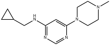 N-(Cyclopropylmethyl)-6-(4-methylpiperazin-1-yl)pyrimidin-4-amine Struktur