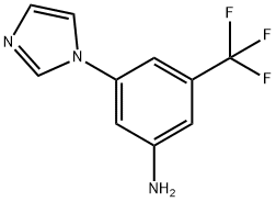 3-(1H-imidazol-1-yl)-5-(trifluoromethyl)aniline 化学構造式