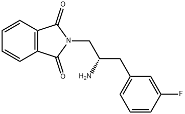 (S)-2-(2-氨基-3-(3-氟苯基)丙基)异吲哚啉-1,3-二酮, 943325-38-0, 结构式