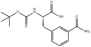 (S)-2-((tert-Butoxycarbonyl)amino)-3-(3-carbamoylphenyl)propanoic acid Structure