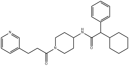 2-环己基-2-苯基-N-[1-(3-吡啶-3-基丙酰基)哌啶-4-基]乙酰胺, 944997-60-8, 结构式