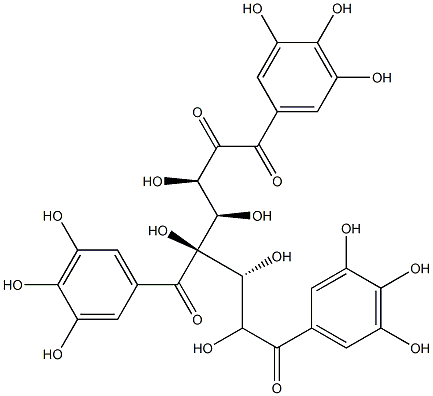 1,4,6-三-O-没食子酰-BETA-D-吡喃葡萄糖 结构式