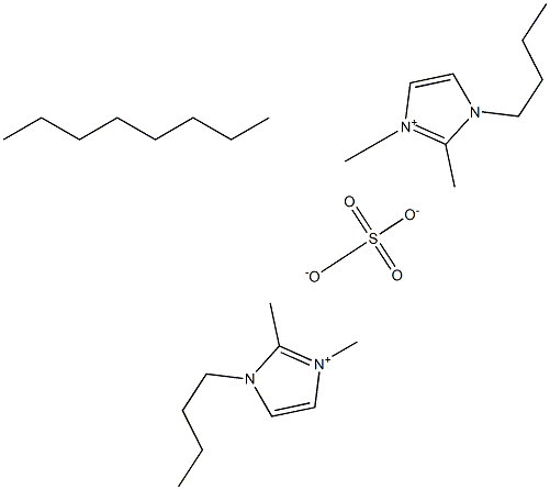 1-butyl-2,3-dimethylimidazolium octanesulfate
 Structure