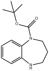 tert-Butyl 2,3,4,5-tetrahydro-1H-1,5-benzodiazepine-1-carboxylate Struktur