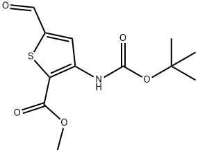 methyl 3-(tert-butoxycarbonylamino)-5-formylthiophene-2-carboxylate|methyl 3-(tert-butoxycarbonylamino)-5-formylthiophene-2-carboxylate