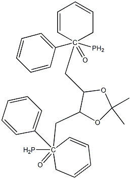 1,1'-[[(4R,5R)-2,2-Dimethyl-1,3-dioxolane-4,5-diyl]
bis(methylene)]bis[1,1-diphenyl-phosphine oxide] Struktur