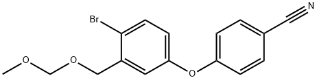 4-(4-溴-3-((甲氧基甲氧基)甲基)苯氧基)苯甲腈, 947162-14-3, 结构式