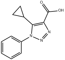 5-Cyclopropyl-1-phenyl-1H-1,2,3-triazole-4-carboxylic acid,947271-63-8,结构式