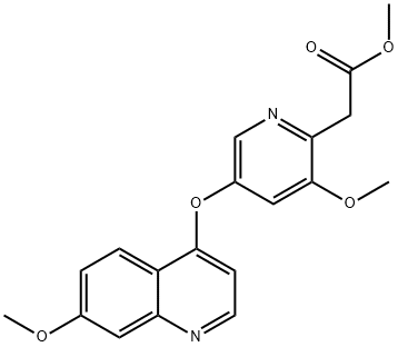 Methyl 2-(3-methoxy-5-((7-methoxyquinolin-4-yl)oxy)pyridin-2-yl)acetate Structure