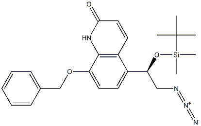 (R)-5-(2-azido-1-((tert-butyldimethylsilyl)oxy)ethyl)-8-(benzyloxy)quinolin-2(1H)-one, 948893-91-2, 结构式