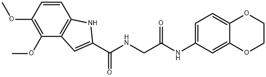 N-[2-(2,3-dihydro-1,4-benzodioxin-6-ylamino)-2-oxoethyl]-4,5-dimethoxy-1H-indole-2-carboxamide Structure