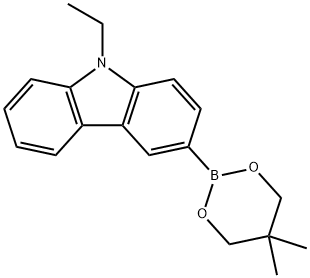 9-乙基咔唑-3-硼酸新戊二醇酯,952657-00-0,结构式