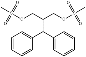 2-BENZHYDRYL-1,3-PROPANEDIOL BIS(METHANESULFONATE) Struktur