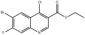 ethyl6-bromo-4-chloro-7-fluoroquinoline-3-carboxylate, 953803-84-4, 结构式