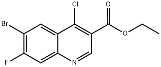 ethyl6-bromo-4-chloro-7-fluoroquinoline-3-carboxylate 结构式