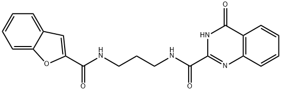 N-{3-[(1-benzofuran-2-ylcarbonyl)amino]propyl}-4-oxo-3,4-dihydro-2-quinazolinecarboxamide,954293-70-0,结构式