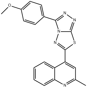 4-[3-(4-methoxyphenyl)[1,2,4]triazolo[3,4-b][1,3,4]thiadiazol-6-yl]-2-methylquinoline,954314-81-9,结构式
