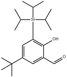 5-(叔丁基)-2-羟基-3-(三异丙基硅烷基)苯甲醛,954382-24-2,结构式