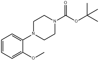 1-(2-メトキシフェニル)-4-(tert-ブトキシカルボニル)ピペラジン 化学構造式