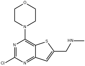 1-(2-氯-4-吗啉代噻吩并[3,2-D]吡啶-6-基)-N-甲基甲胺 结构式