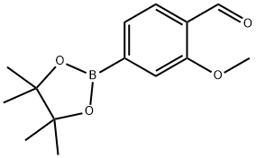 2-甲氧基-4-(4, 4, 5, 5-四甲基乙基-1, 3, 2-二氧硼烷醇-2-基) 苯甲醛, 956431-01-9, 结构式