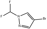 4-ブロモ-1-(ジフルオロメチル)-1H-ピラゾール 化学構造式