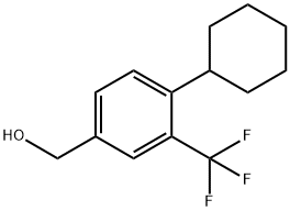 Benzenemethanol, 4-cyclohexyl-3-(trifluoromethyl)- Structure