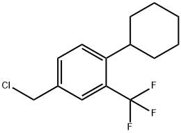 Benzene, 4-(chloromethyl)-1-cyclohexyl-2-(trifluoromethyl)- Struktur