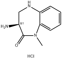 (S)-3-amino-1-methyl-4,5-dihydro-1H-benzo[b][1,4]diazepin-2(3H)-one hydrochloride,958488-76-1,结构式