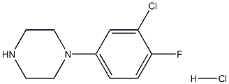 1-(3-Chloro-4-fluorophenyl)-piperazine monohydrochloride Structure
