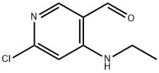 6-氯-4-(乙基氨基)-3-吡啶甲醛, 959163-01-0, 结构式