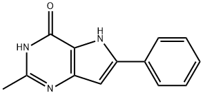 2-methyl-6-phenylpyrrolo[3,2-d]pyrimidin-4-ol Struktur