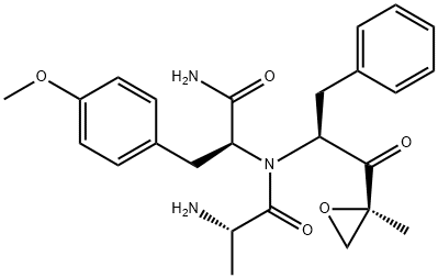 (S)-2-((S)-2-aminopropanamido)-3-(4-methoxyphenyl)-N-((S)-1-((R)-2-methyloxiran-2-yl)-1-oxo-3-phenylpropan-2-yl)propanamide Struktur