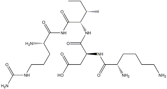 L-赖氨酰-L-ALPHA-天冬氨酰-L-异亮氨酰-N5-(氨基羰基)-L-鸟氨酰胺,960531-53-7,结构式